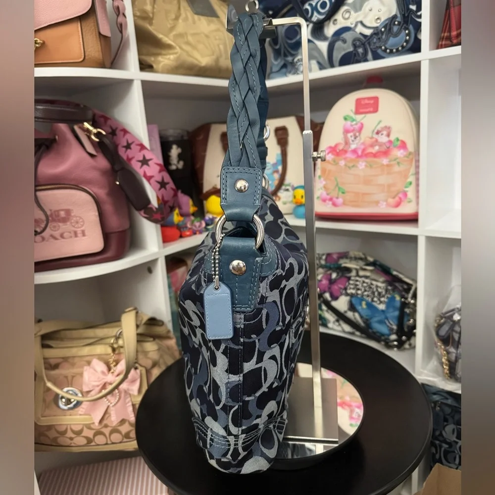 Coach Denim Chelsea Signature Optic Hobo Bag